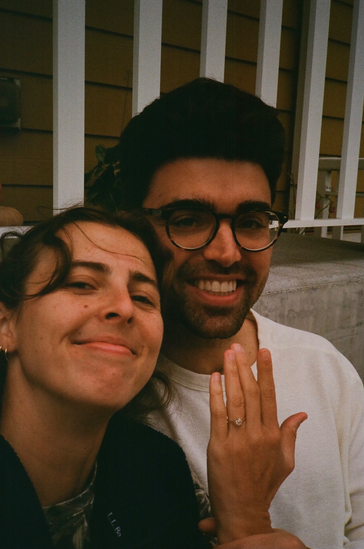 Bryan and Izzy on the day they got engaged